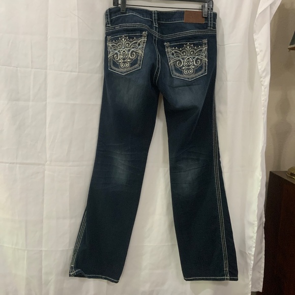 Adiktd Dark Wash Western Denim Jeans Women's size 8/30 Inseam 35 long pre-owned - Picture 4 of 9